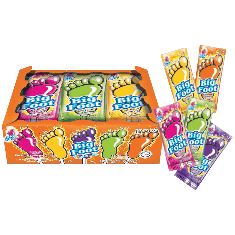 Big Foot Sour Powder + Lollipop (48 pcs) - Nicko Jeep ...